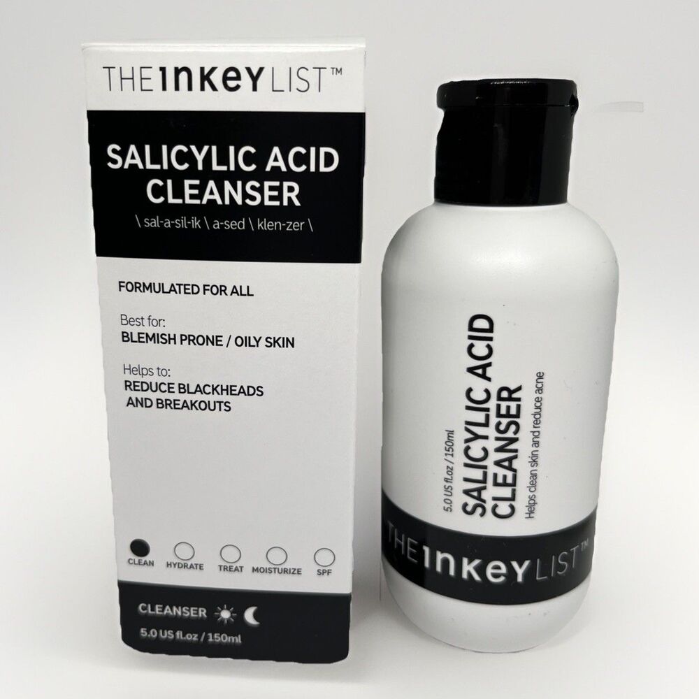 The INKEY List Salicylic Acid Cleanser Face Wash for Blemishes Blackheads Oil...